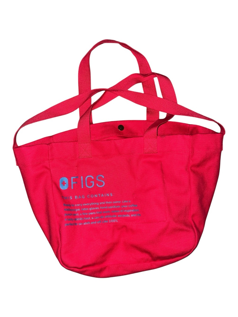 Figs Canvas Tote Bag in Pop Red